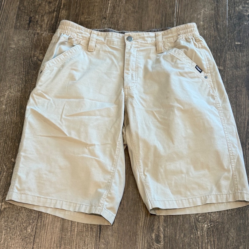 CQR Mens Tactical Cargo Shorts Khaki Tan Ripstop Hiking Work Shorts 32W TSP600